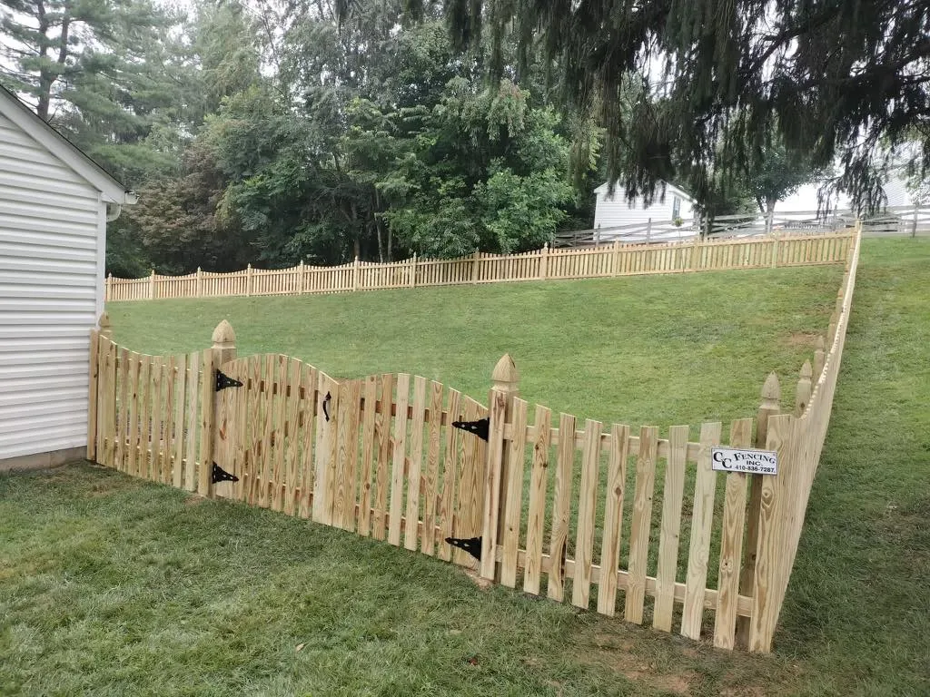 Wood fencing